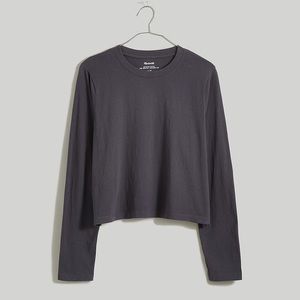 NWT Softfade Cotton Boxy Crop Long Sleeve Tee